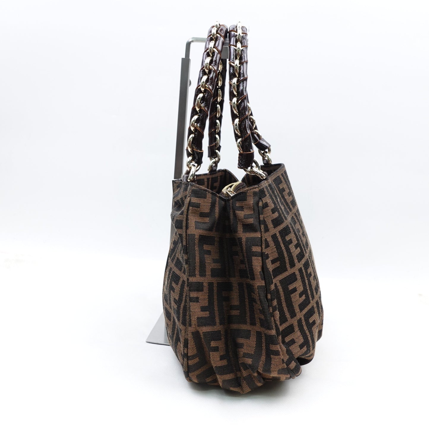 Pre-owned Fendi Brown Canvas Shoulder Bag T10301003