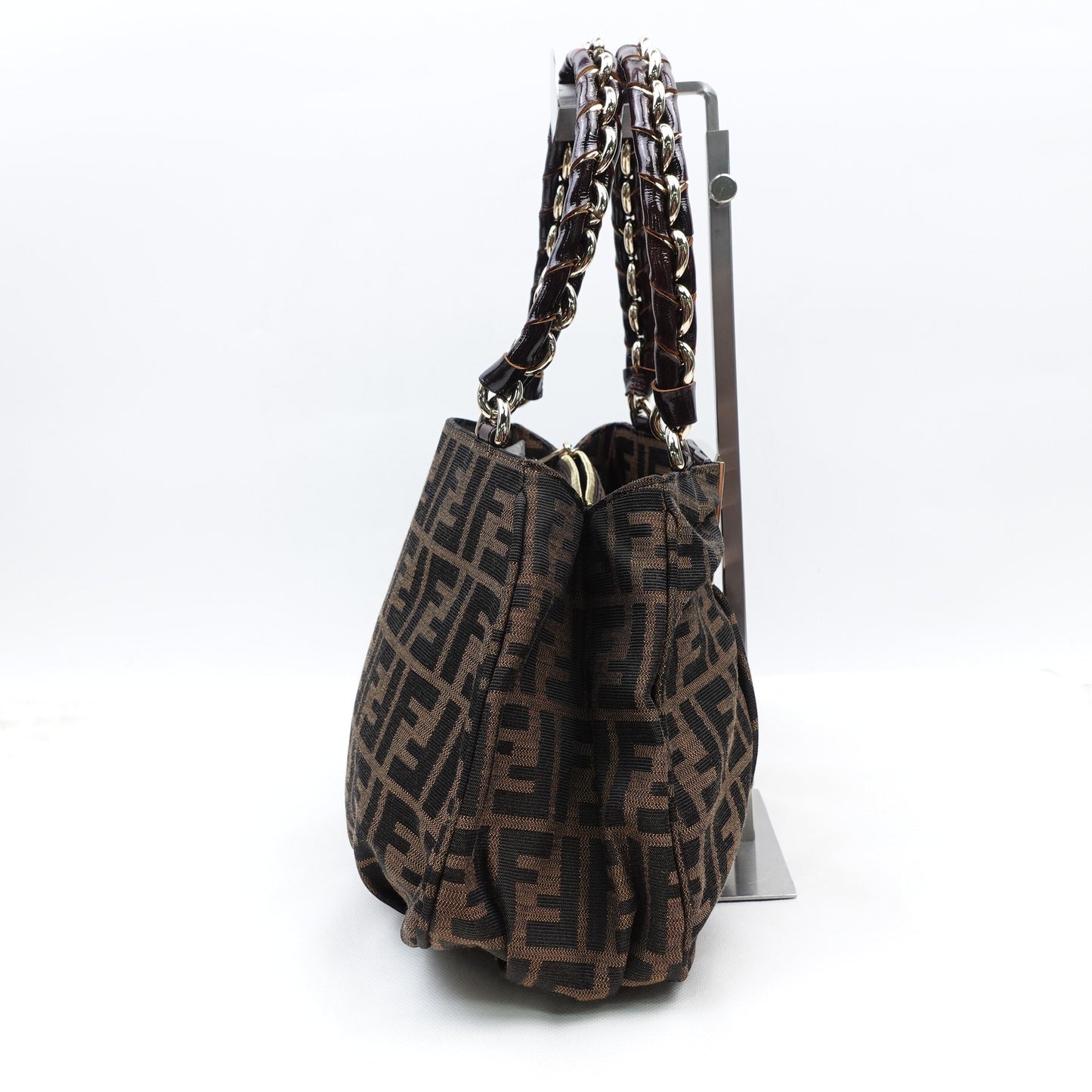 Pre-owned Fendi Brown Canvas Shoulder Bag T10301003