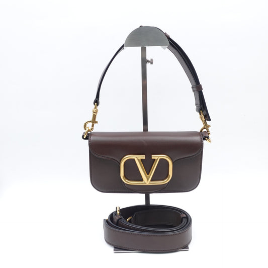 Pre-owned Valentino SuperVee Brown Calfskin Shoulder Bag