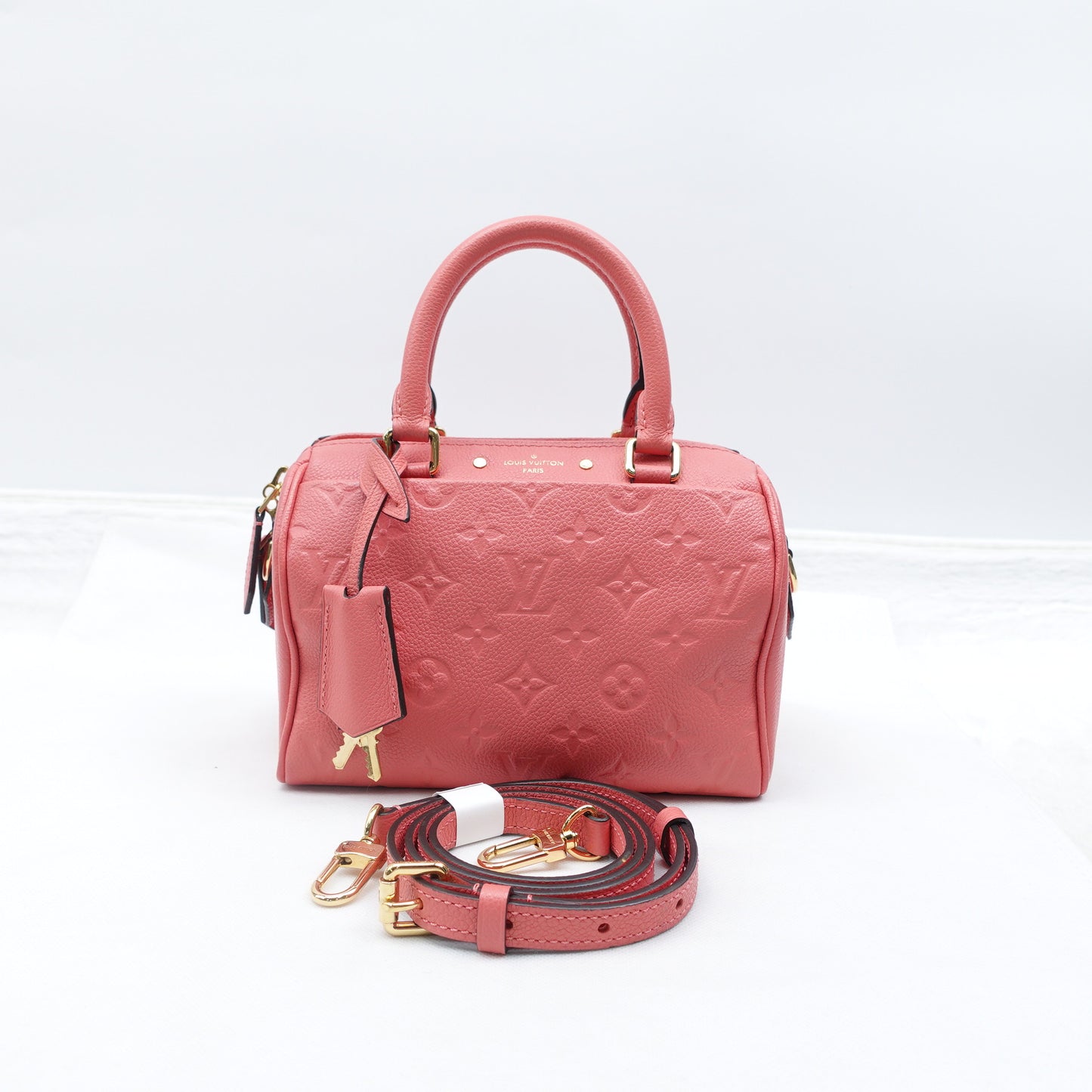 Pre-Owned Louis Vuitton Speedy 20 Pink Calfskin Shoulder Bag