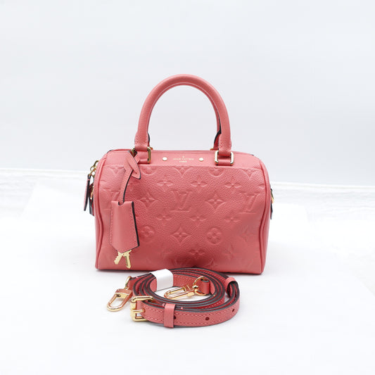 Pre-Owned Louis Vuitton Speedy 20 Pink Calfskin Shoulder Bag