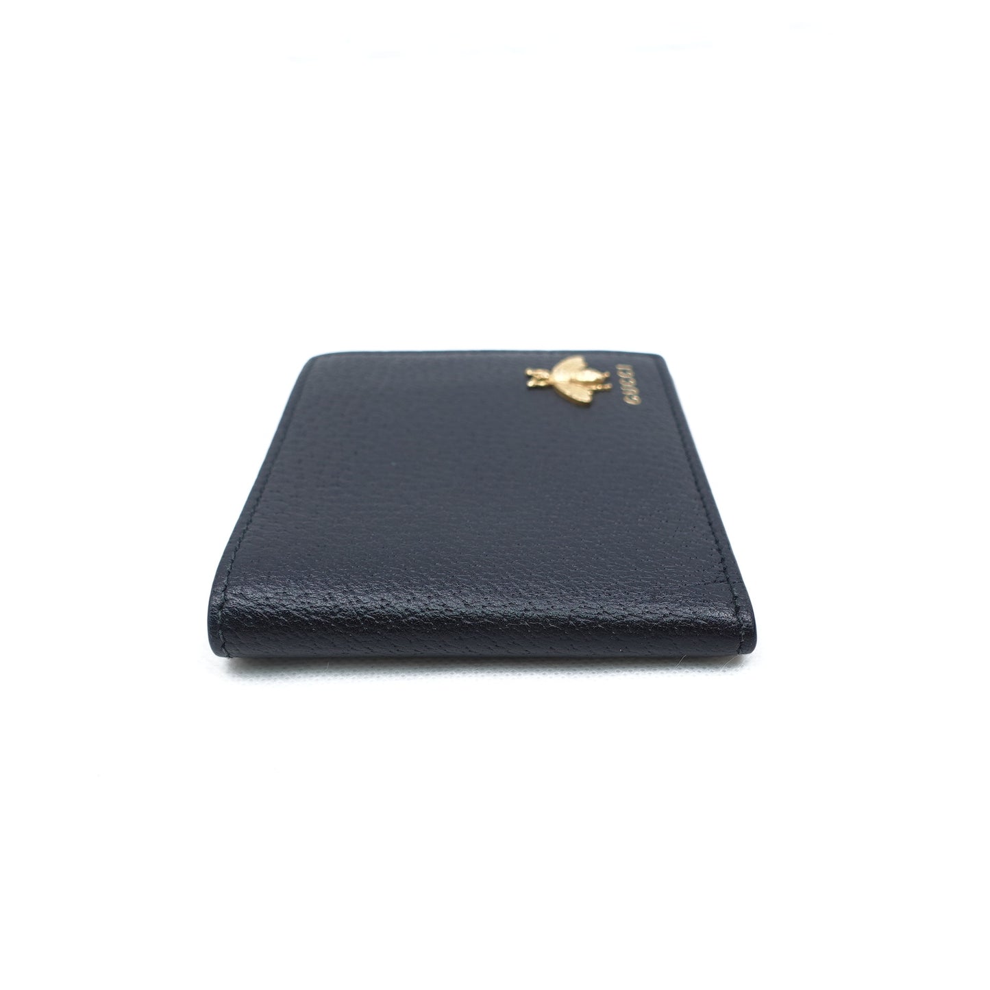 Pre-Owned Gucci Animalier Black Calfskin Wallet