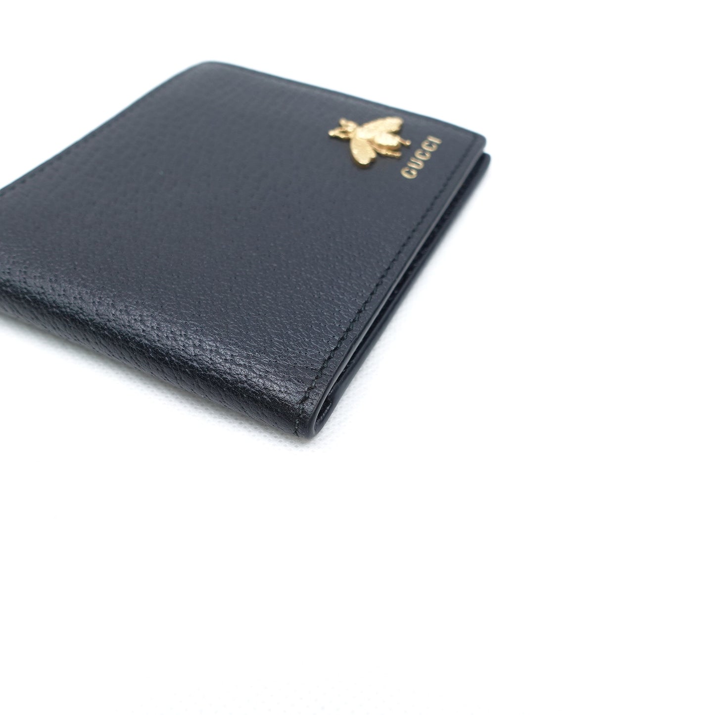 Pre-Owned Gucci Animalier Black Calfskin Wallet