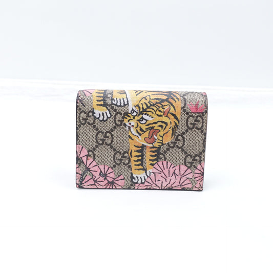 Pre-owned Gucci Tiger Monogram Coated Canvas Wallet