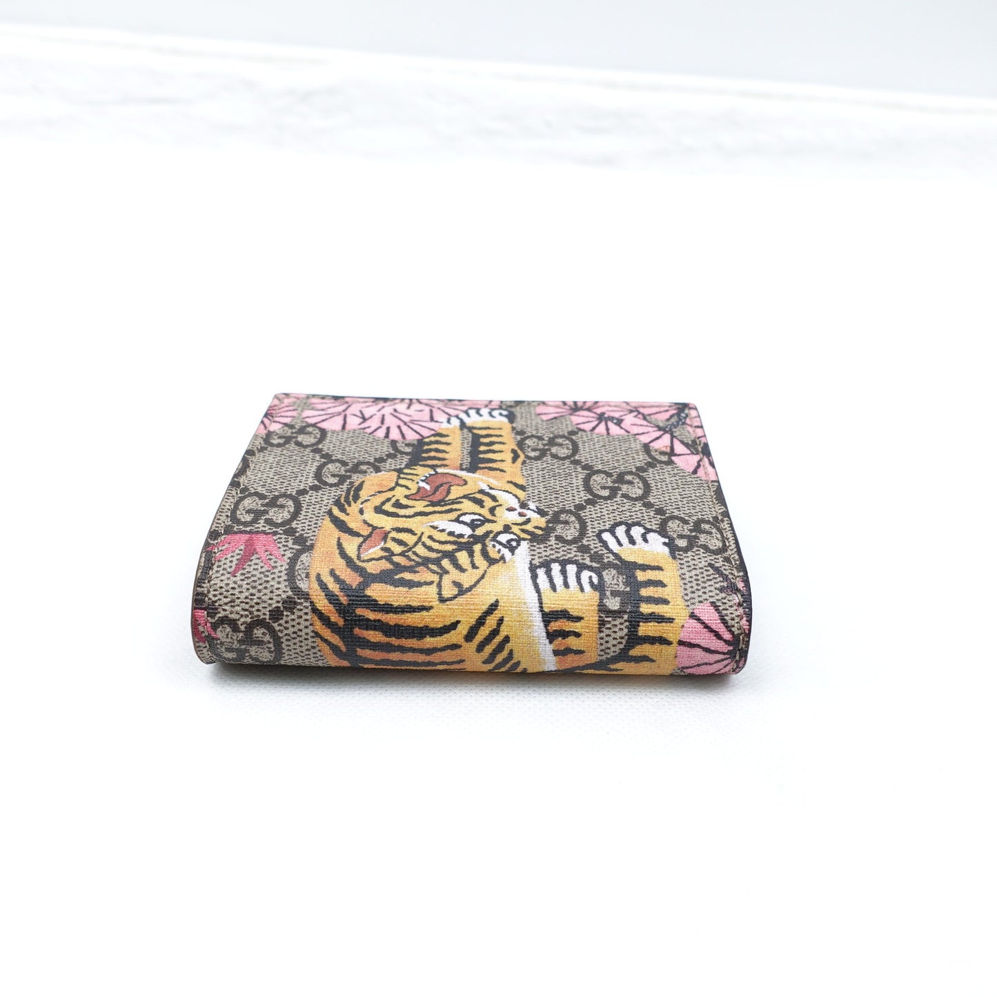 Pre-owned Gucci Tiger Monogram Coated Canvas Wallet