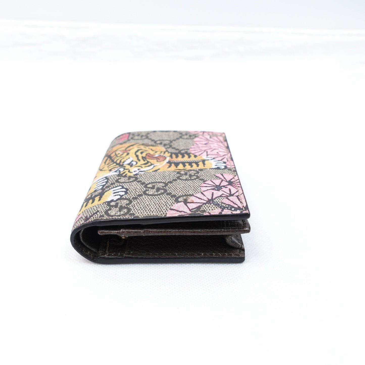 Pre-owned Gucci Tiger Monogram Coated Canvas Wallet