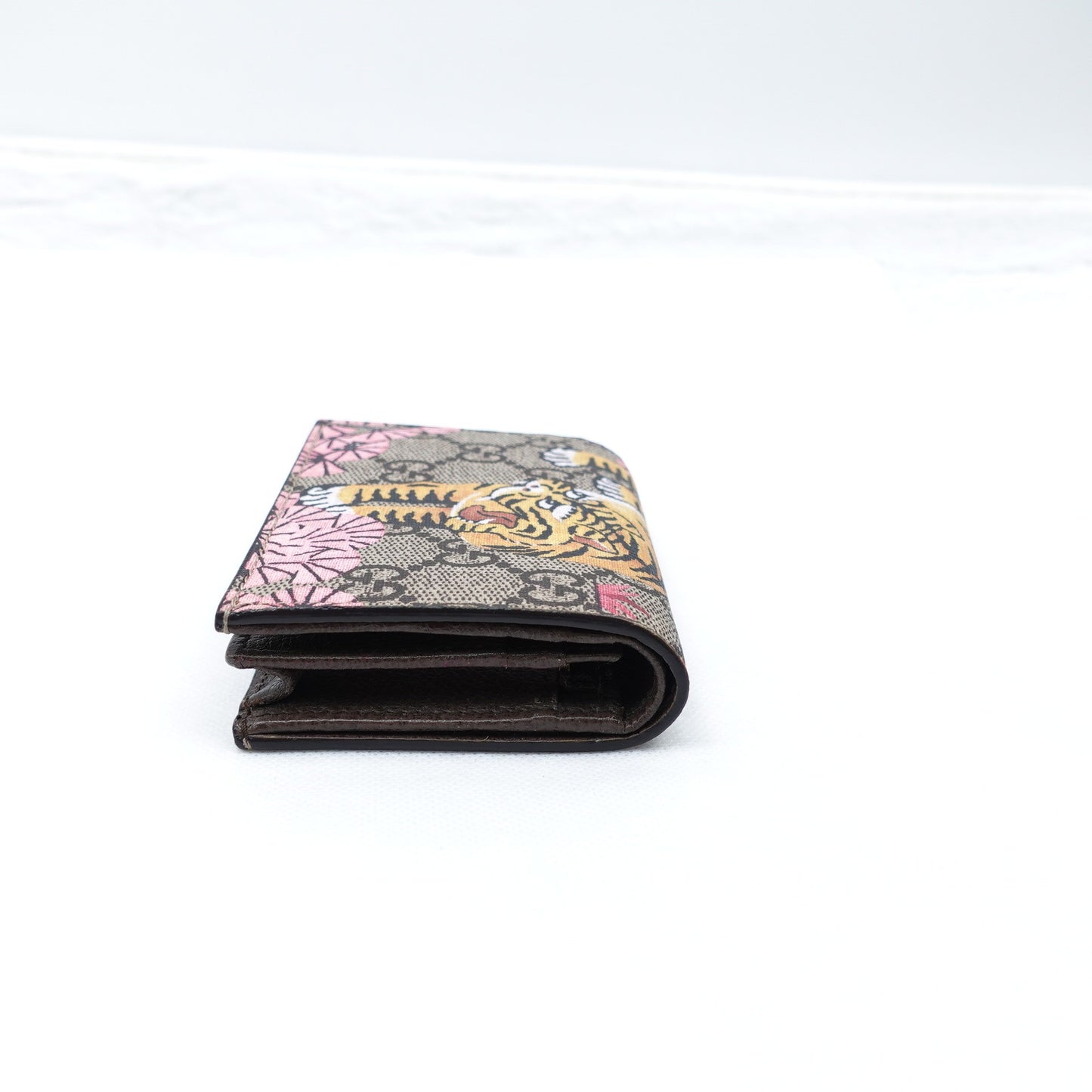 Pre-owned Gucci Tiger Monogram Coated Canvas Wallet