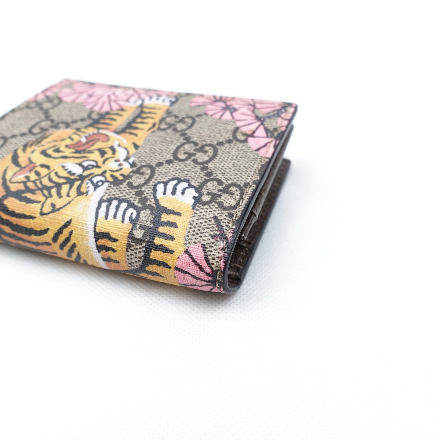 Pre-owned Gucci Tiger Monogram Coated Canvas Wallet