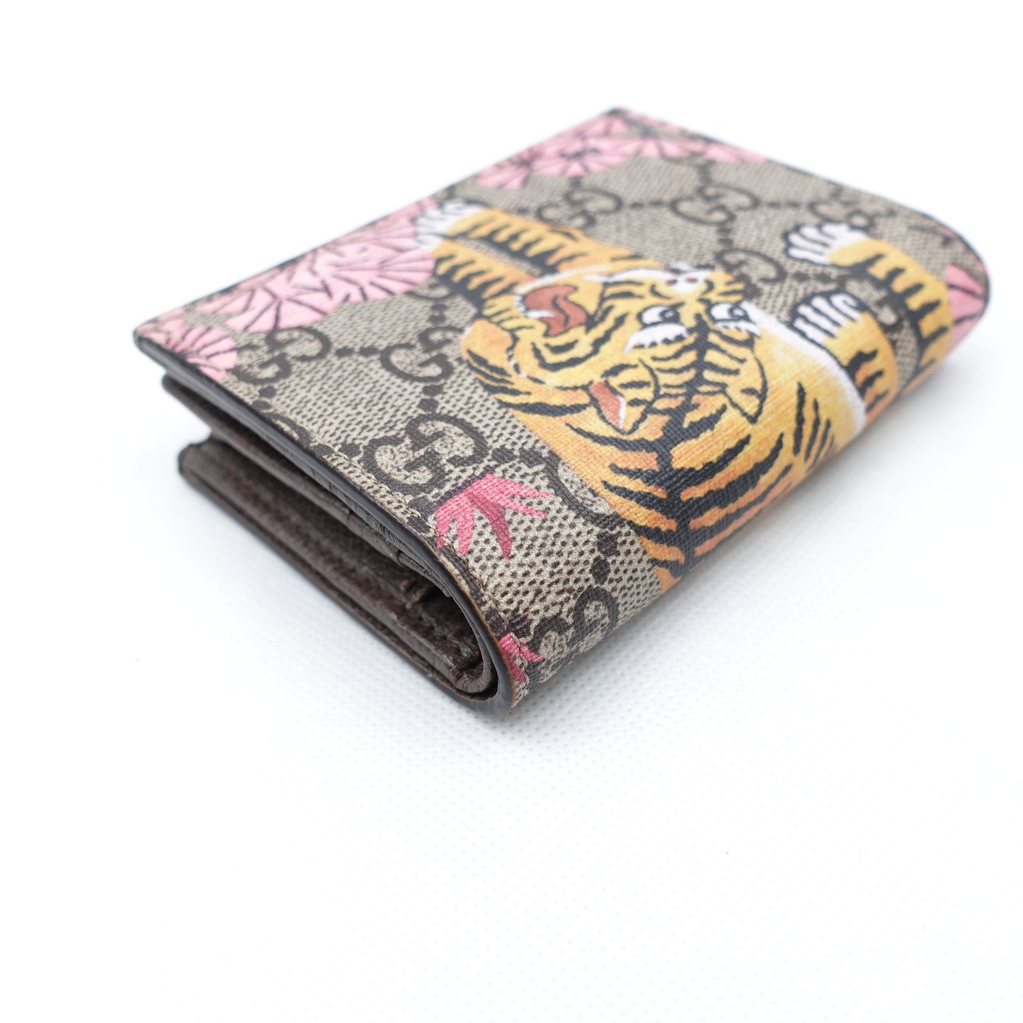 Pre-owned Gucci Tiger Monogram Coated Canvas Wallet