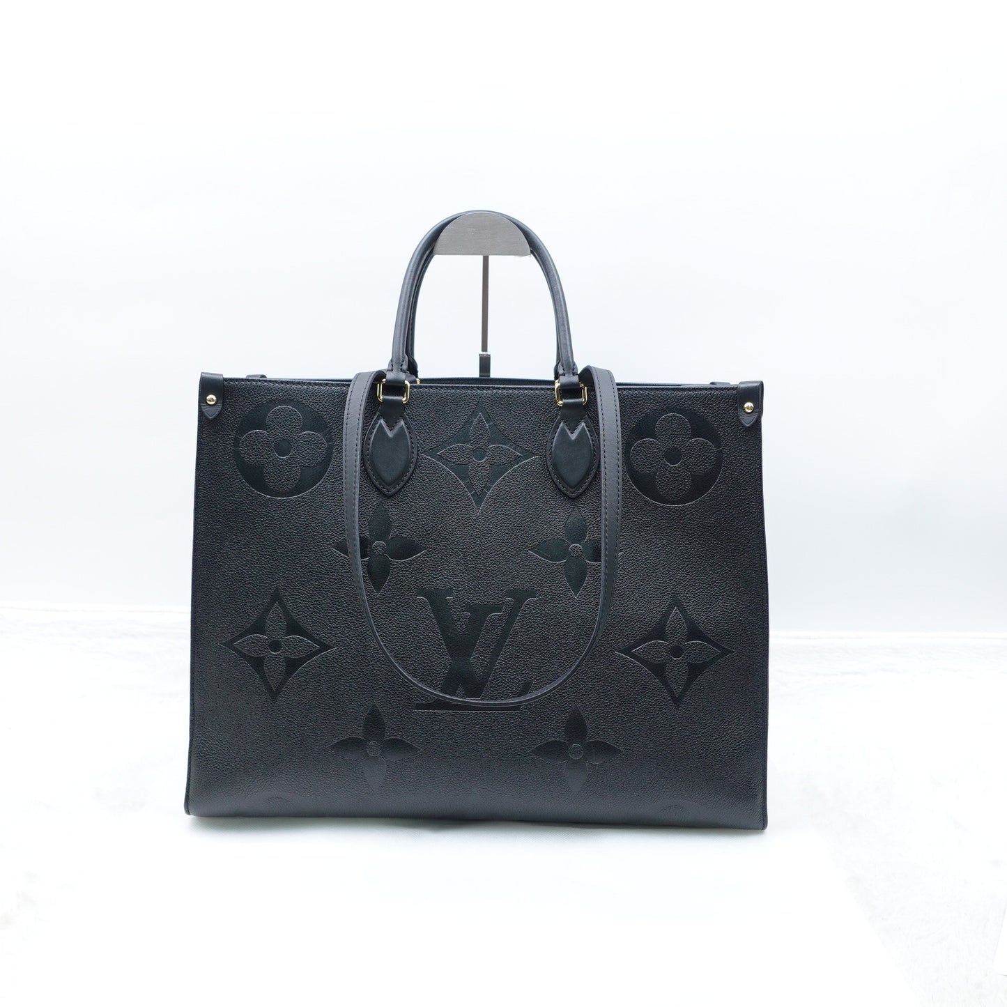Pre-owned Louis Vuitton GM Onthego Black Calfskin Tote Bag T10296604