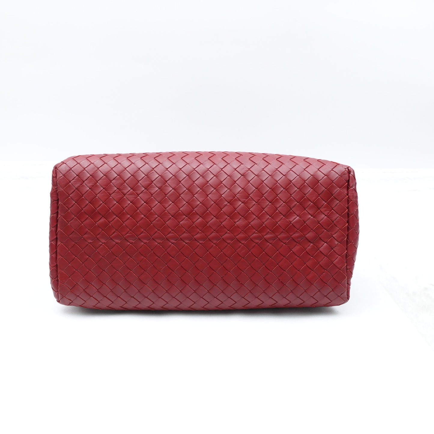 Pre-owned Bottega Veneta Roma Red Calfskin Shoulder Bag