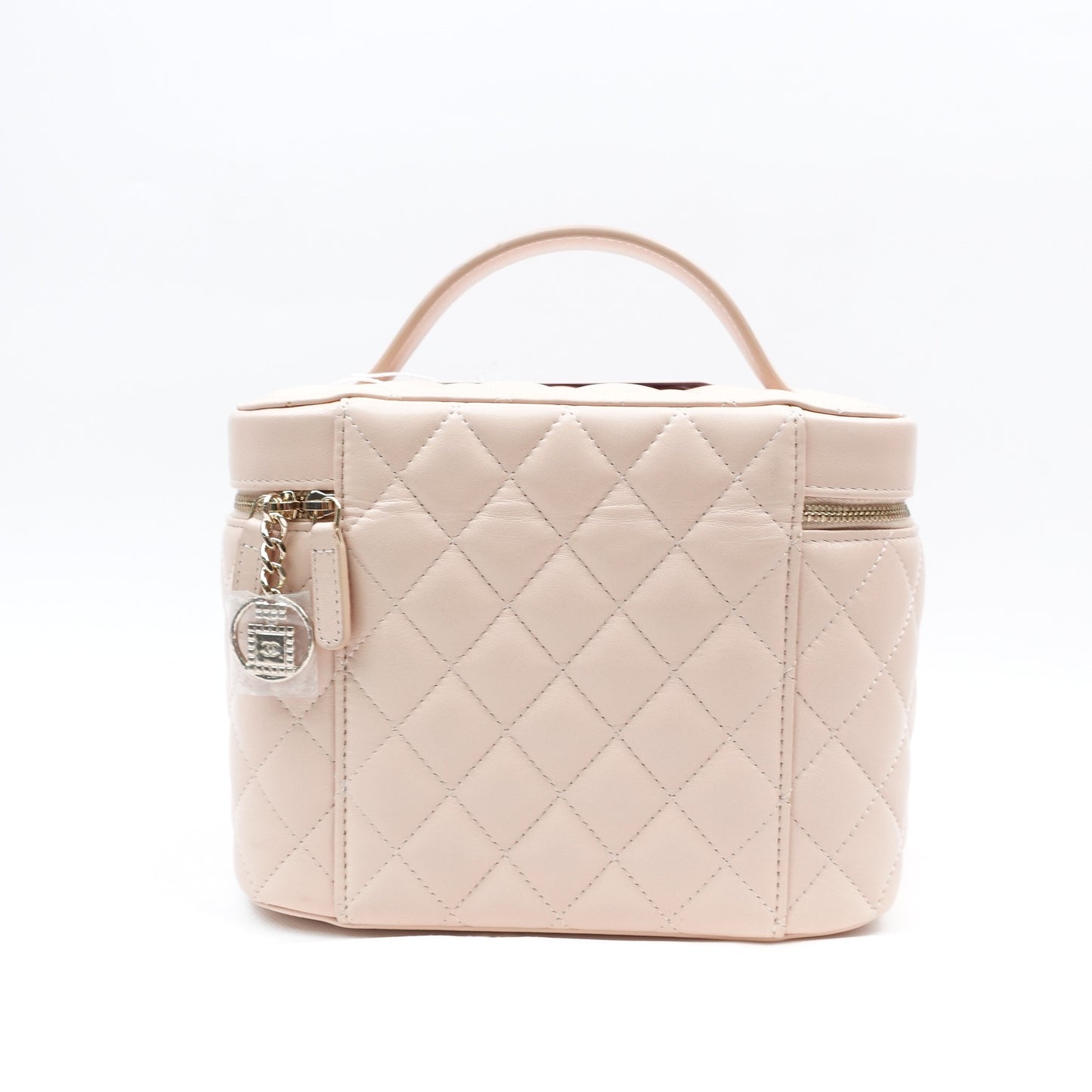 Pre-owned Chanel Vanity Pink Lambskin Shoulder Bag