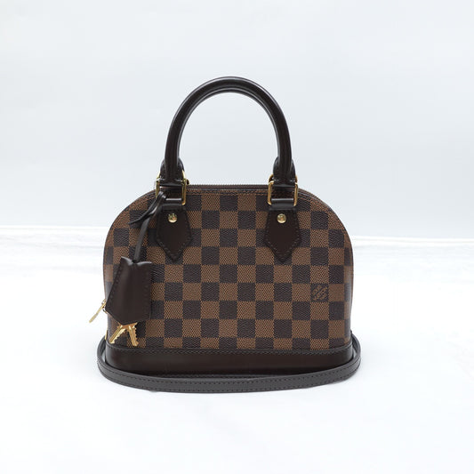 Pre-owned Luis Vuitton Alma BB Damier Ebene Coated Canvas Shoulder Bag