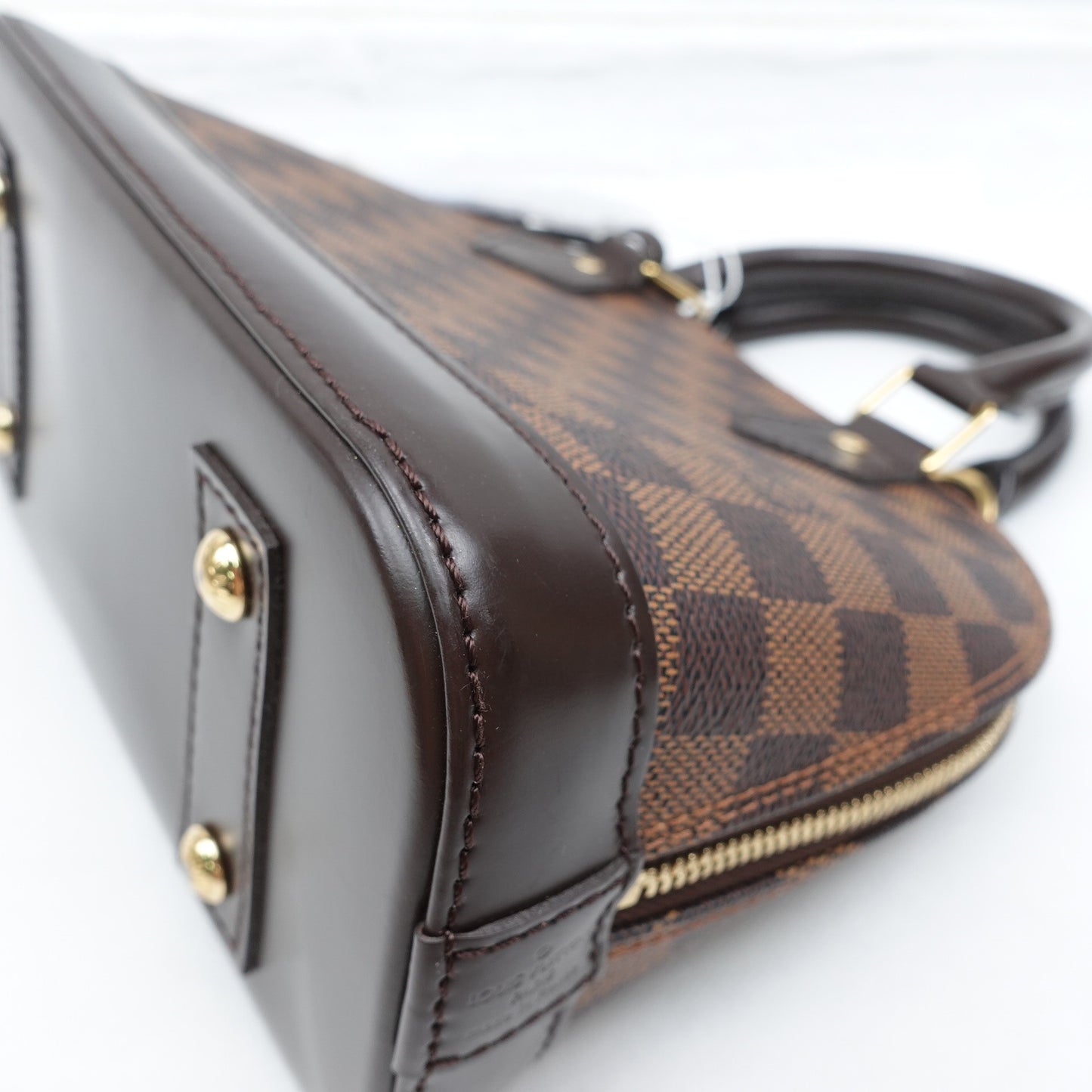 Pre-owned Luis Vuitton Alma BB Damier Ebene Coated Canvas Shoulder Bag