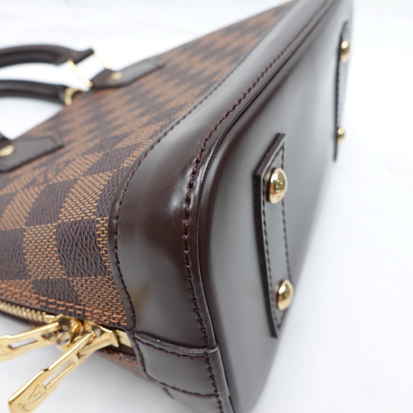 Pre-owned Luis Vuitton Alma BB Damier Ebene Coated Canvas Shoulder Bag