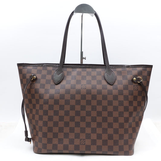 Pre-owned Louis Vuitton Neverfull Damier Ebene Coated Canvas Tote Bag T10299879