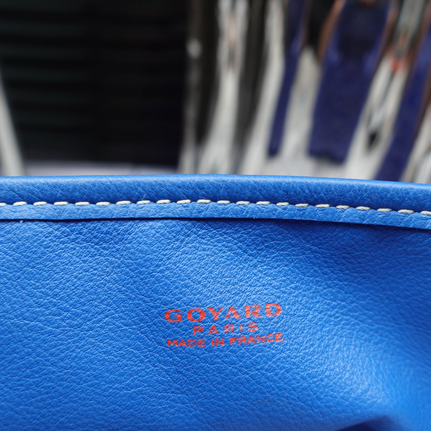 Pre-Owned Goyard Anjou Blue Coated Canvas Hand Bag