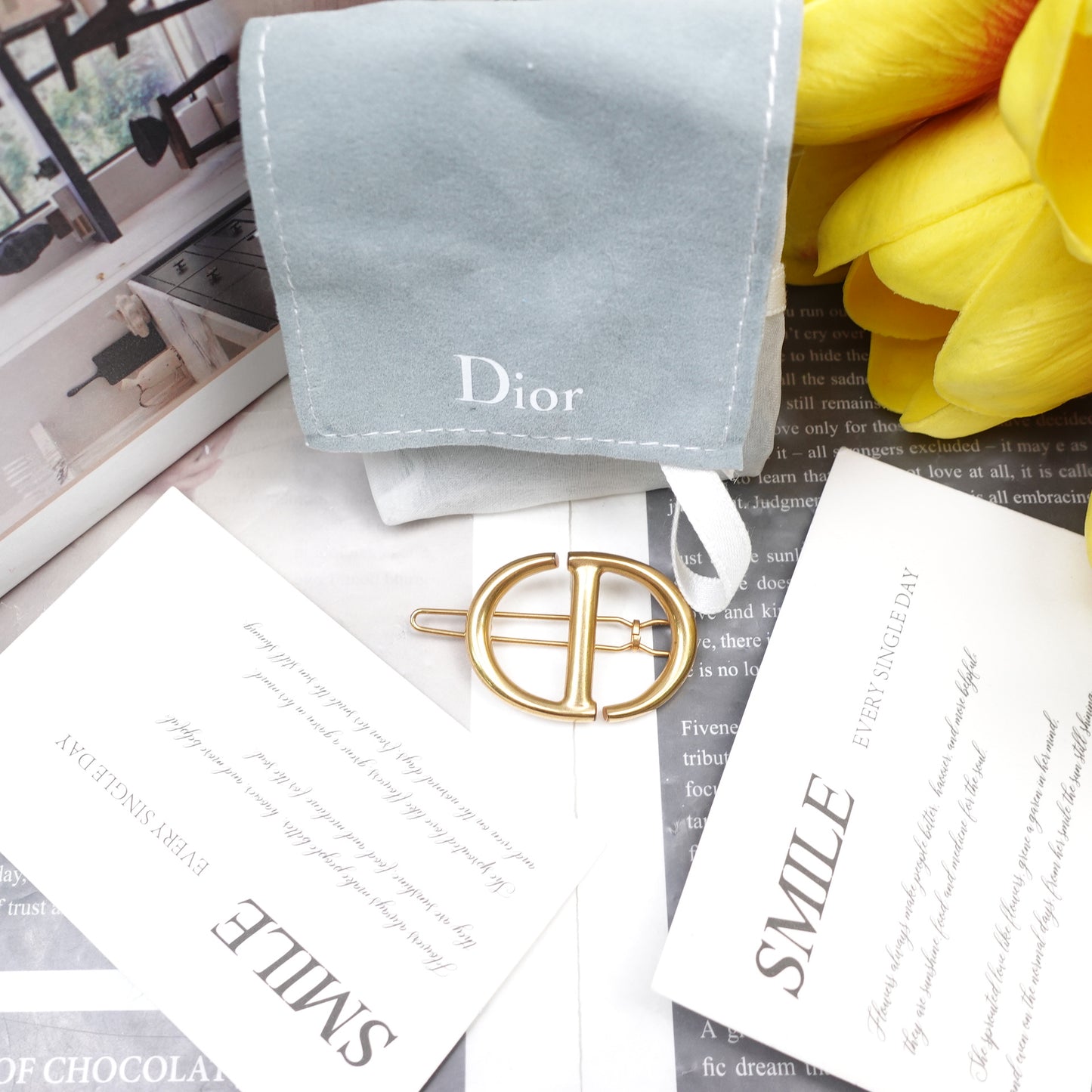 Pre-Owned Dior Gold-tone Metal Hair Accessories
