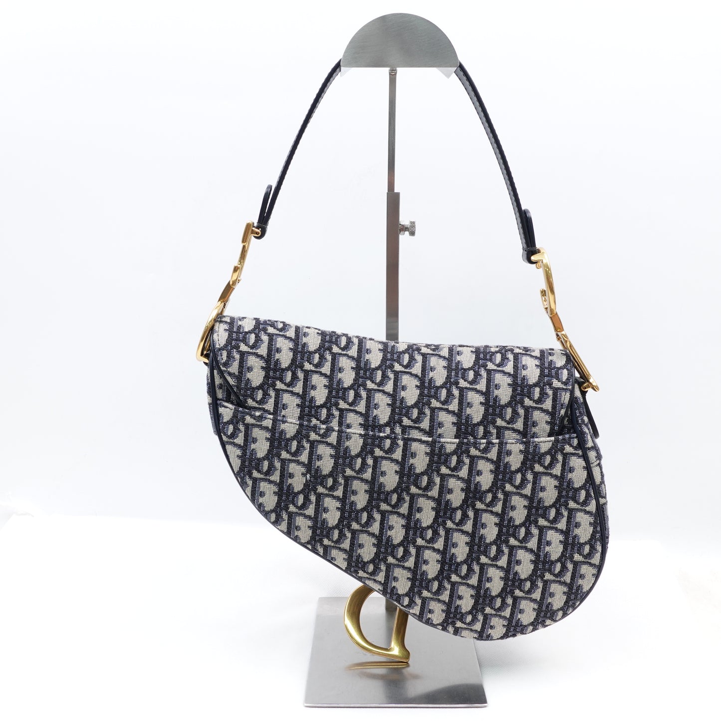 Pre-Owned Christian Dior Saddle Medium Oblique Canvas Shoulder Bag