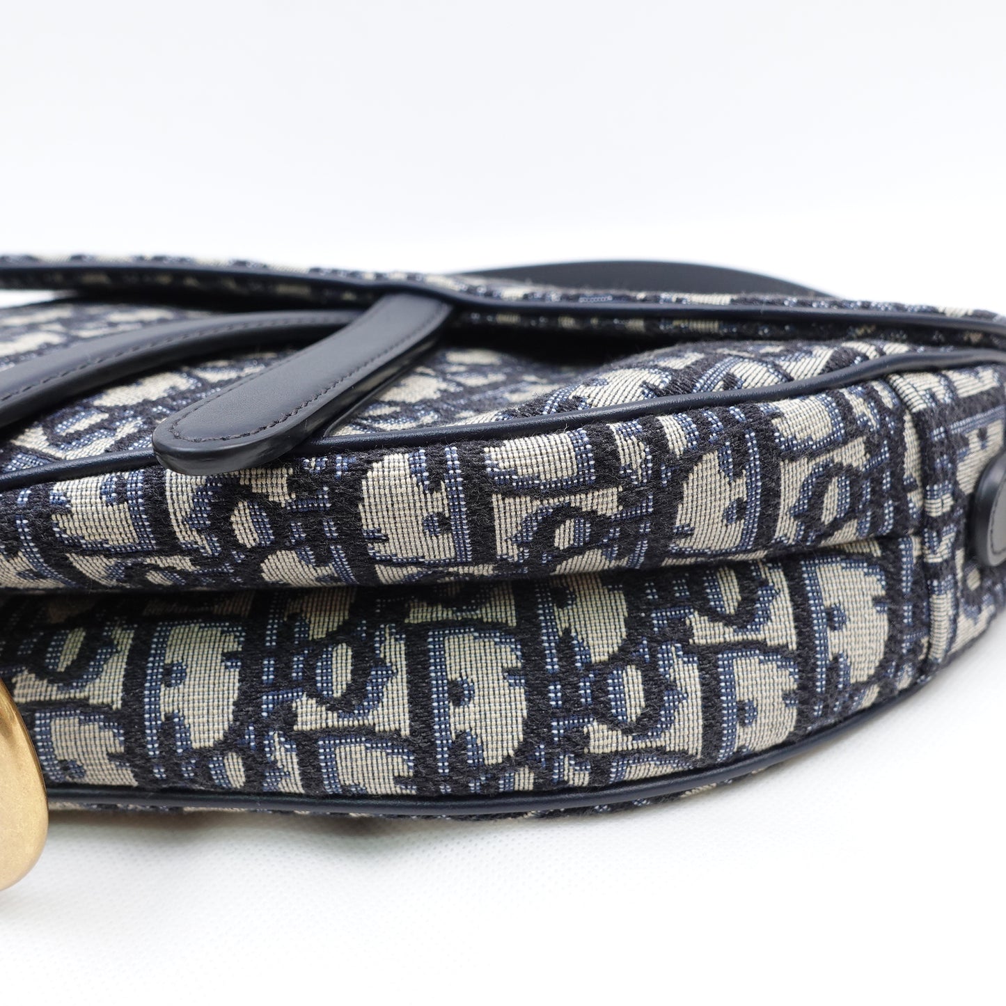 Pre-Owned Christian Dior Saddle Medium Oblique Canvas Shoulder Bag