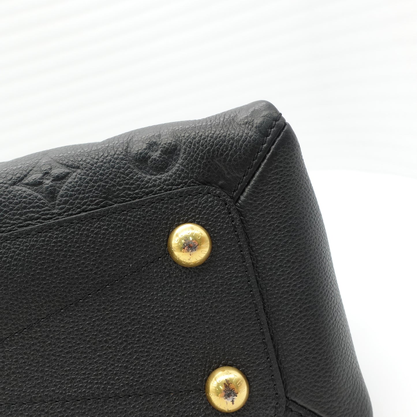 Pre-owned Louis Vuitton Vosges MM Black Calfskin Shoulder Bag