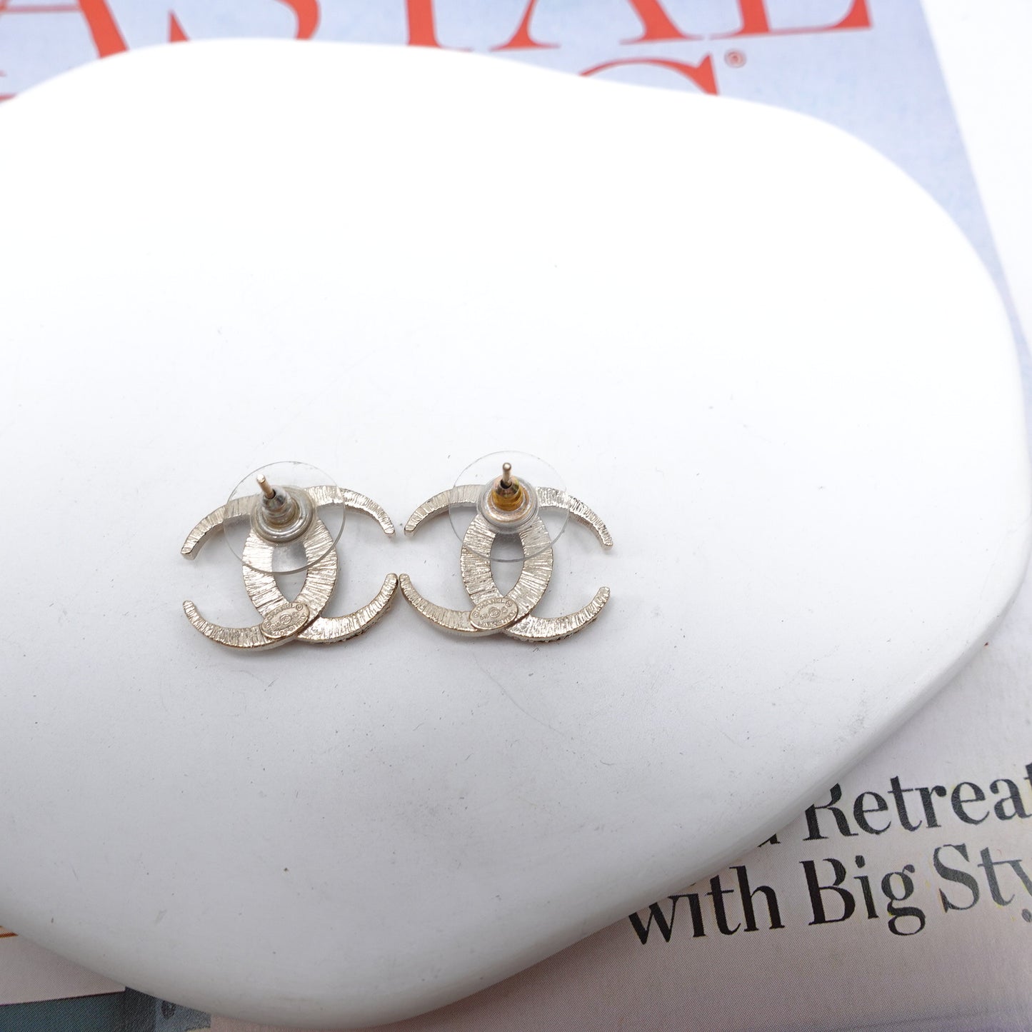 Pre-owned Chanel CC Crystal Earrings
