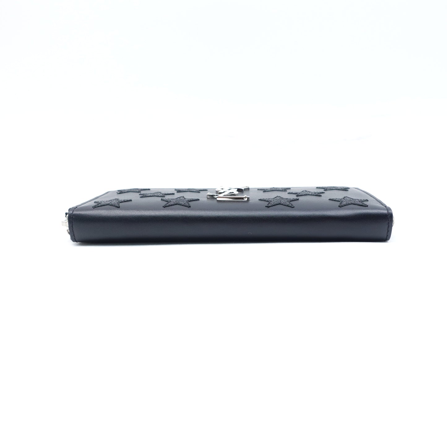 Pre-owned Saint Laurent Monogram Black Calfskin Wallet