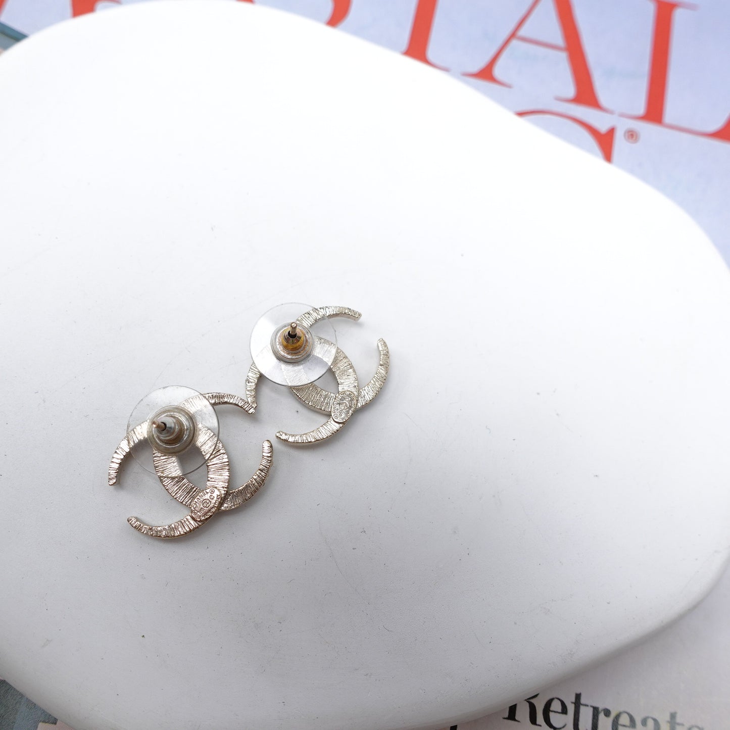Pre-owned Chanel CC Crystal Earrings