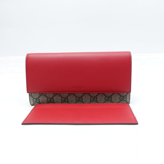 Pre-owned Gucci Red Calfskin Wallet