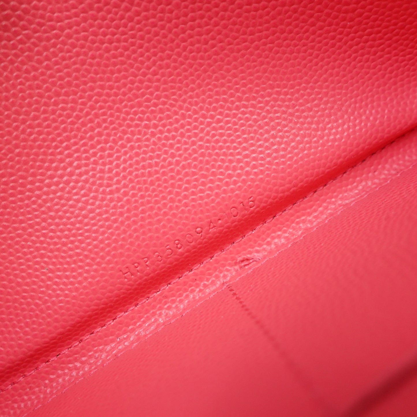 Pre-owned Saint Laurent Pink Calfskin Long Wallet