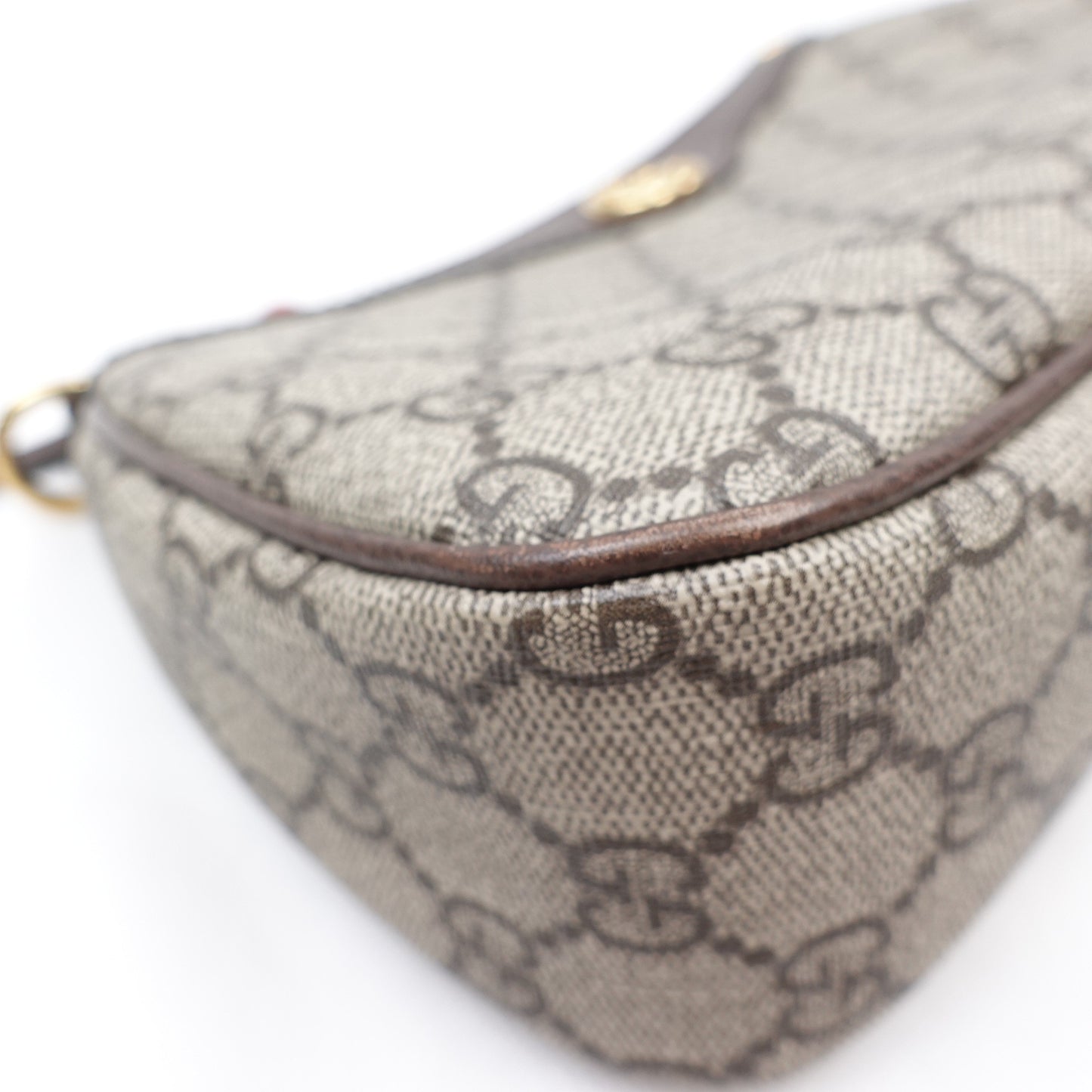 Pre-owned Gucci Ophidia Monogram&Strawberry Coated Canvas Shoulder Bag