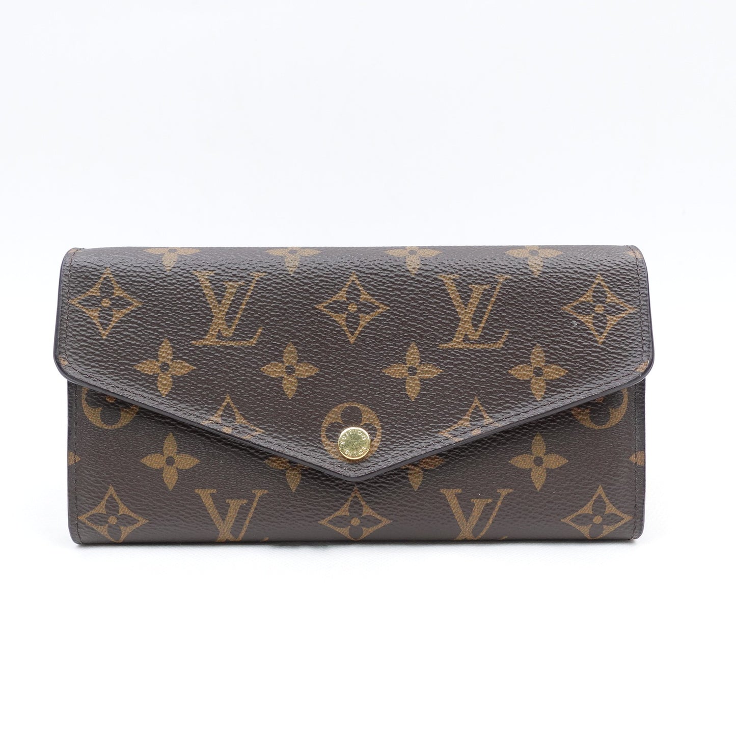Pre-owned Louis Vuitton Sarah Monogram Coated Canvas Long Wallet