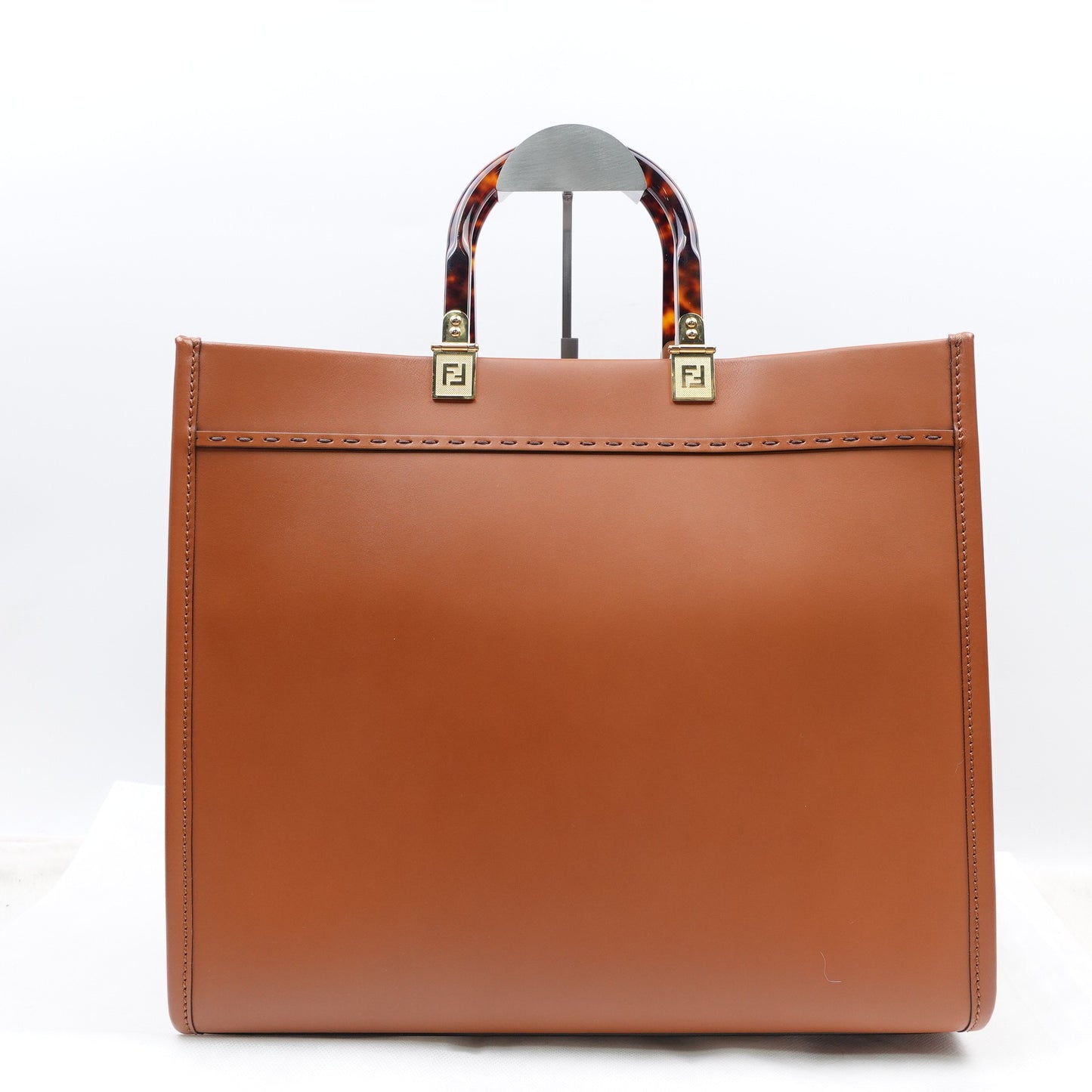 Pre-owned Fendi Sunshine Medium Brown Calfskin Tote Bag