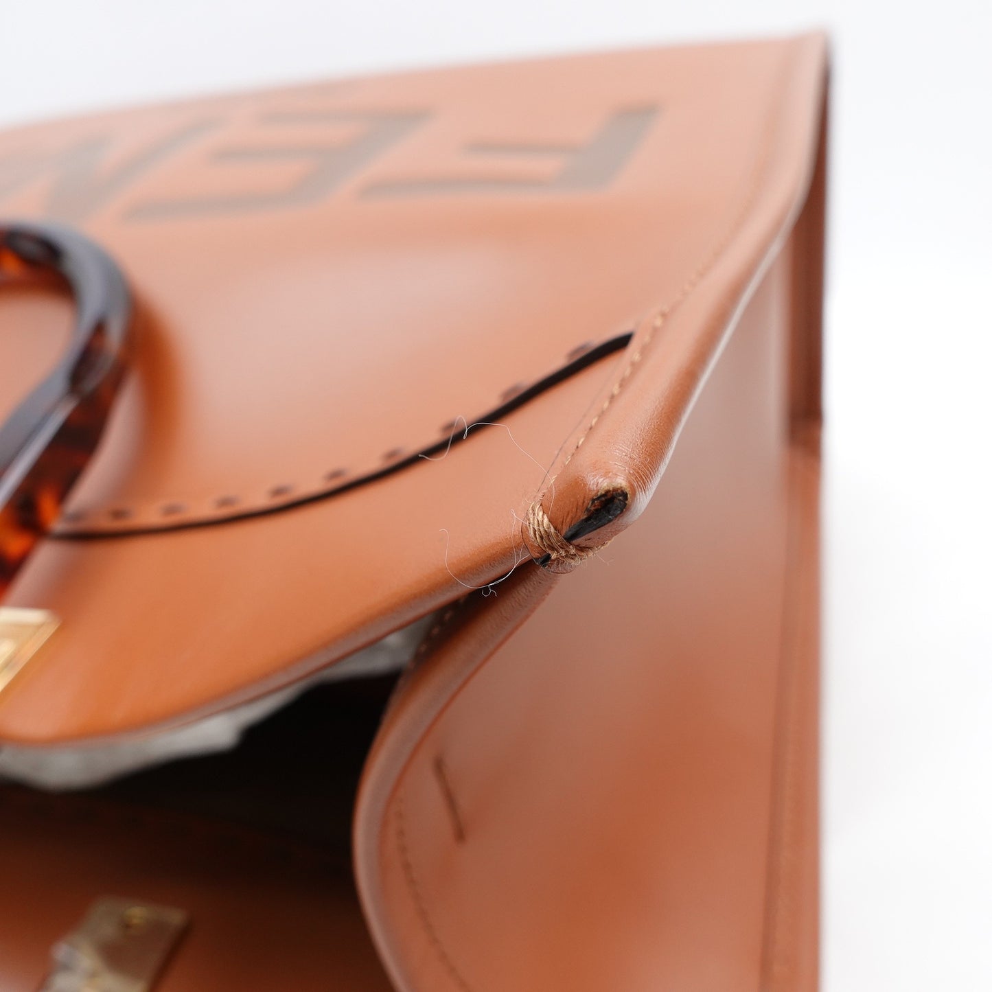 Pre-owned Fendi Sunshine Medium Brown Calfskin Tote Bag