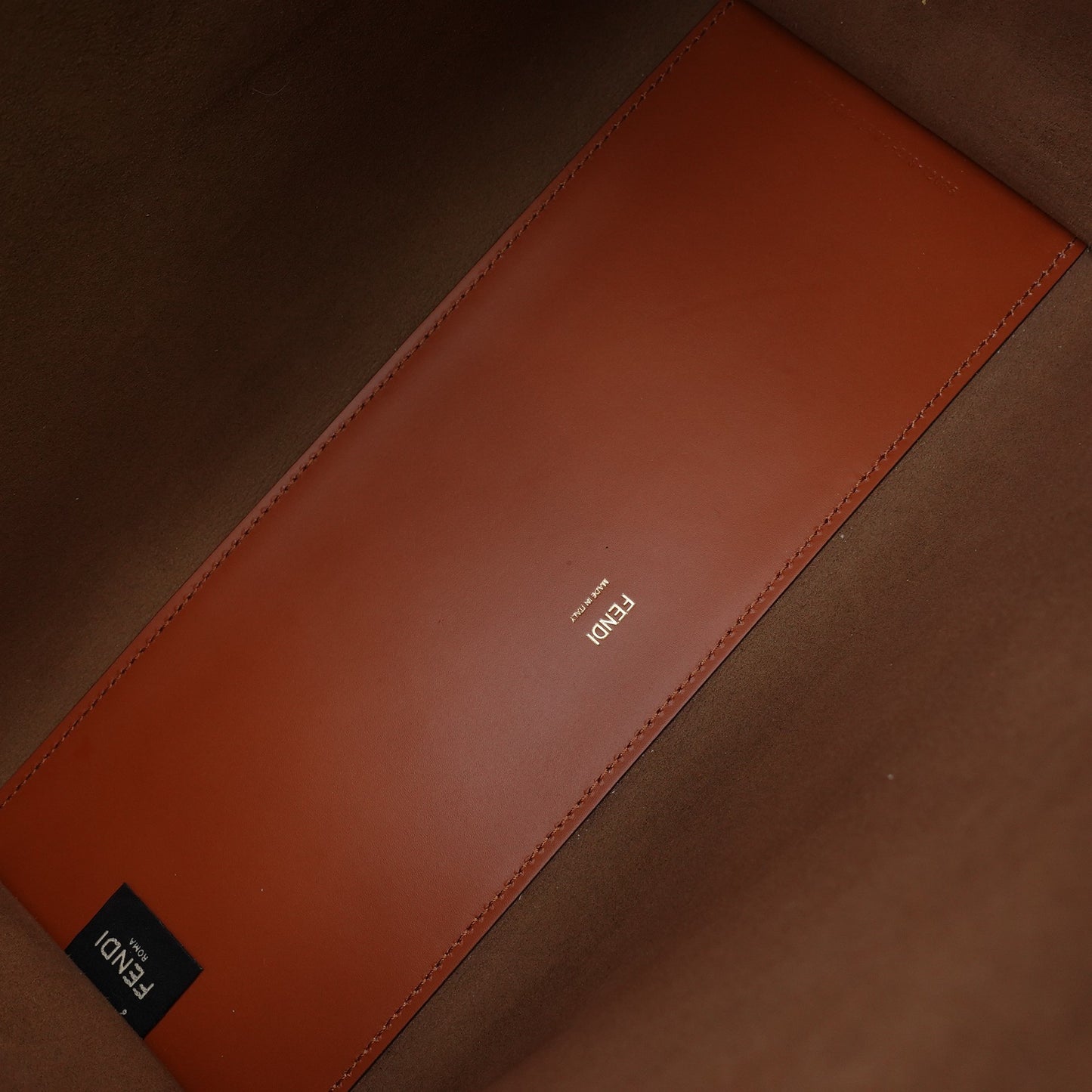 Pre-owned Fendi Sunshine Medium Brown Calfskin Tote Bag