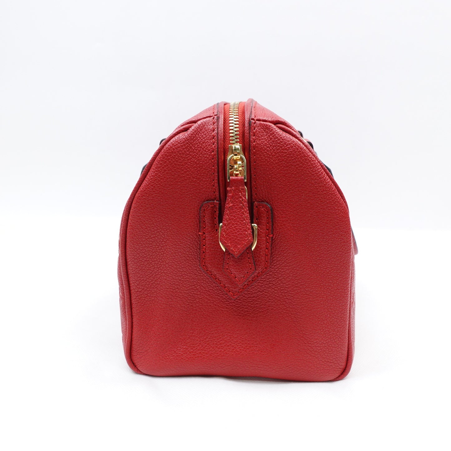 Pre-owned Louis Vuitton Speedy 25 Red Calfskin Shoulder Bag