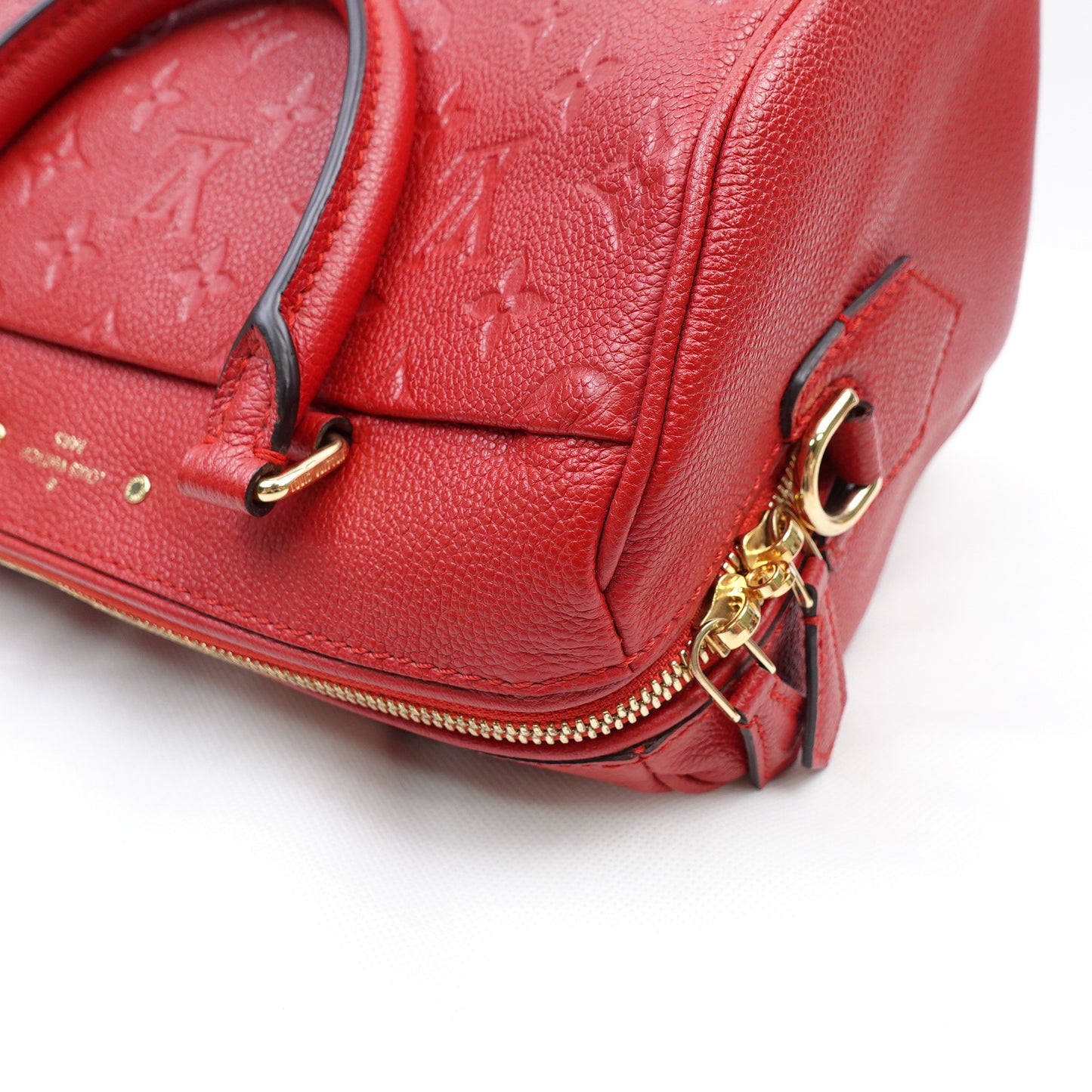 Pre-owned Louis Vuitton Speedy 25 Red Calfskin Shoulder Bag