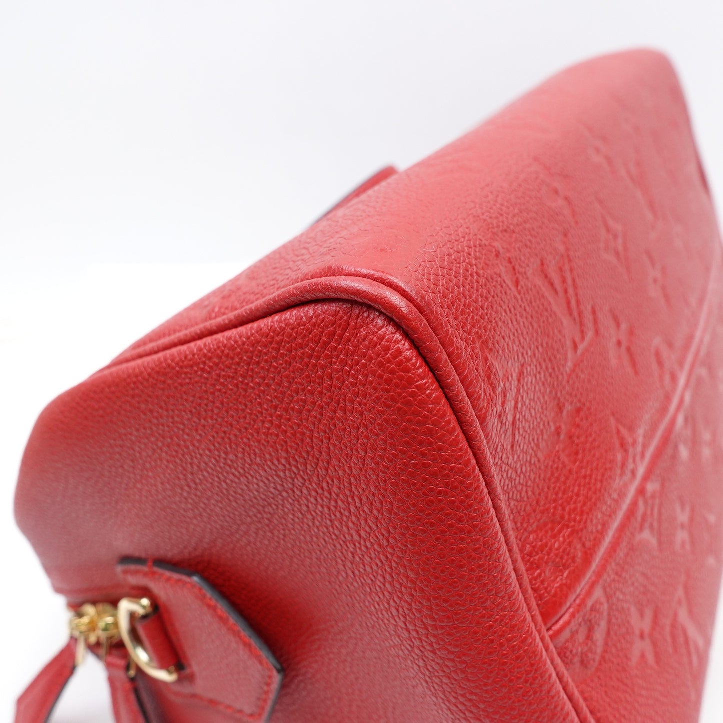 Pre-owned Louis Vuitton Speedy 25 Red Calfskin Shoulder Bag