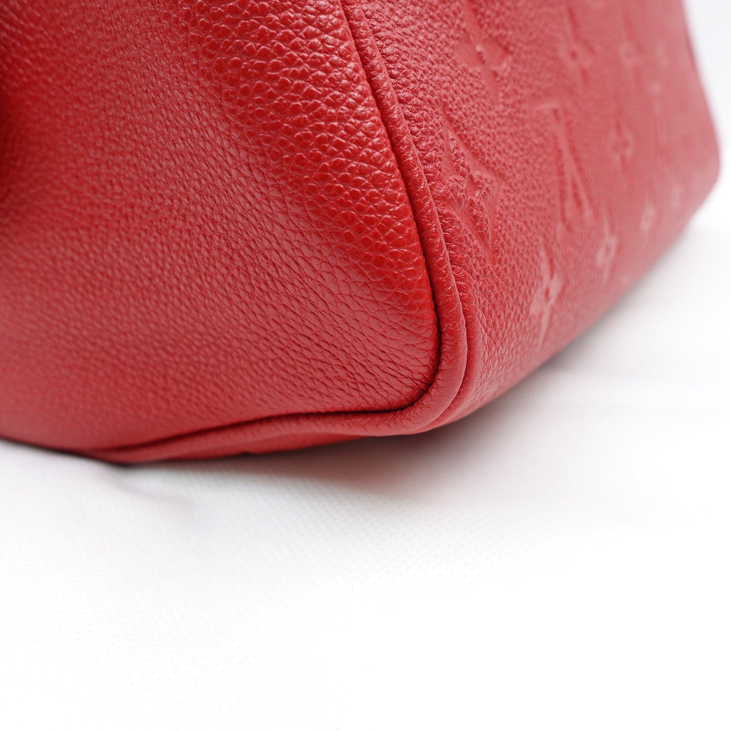 Pre-owned Louis Vuitton Speedy 25 Red Calfskin Shoulder Bag