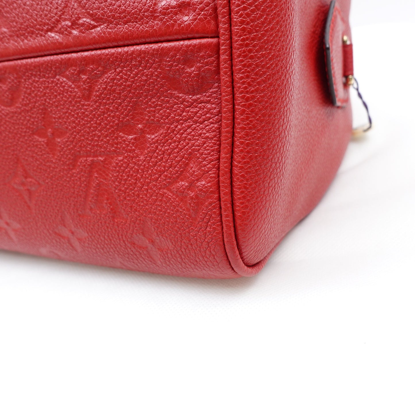 Pre-owned Louis Vuitton Speedy 25 Red Calfskin Shoulder Bag