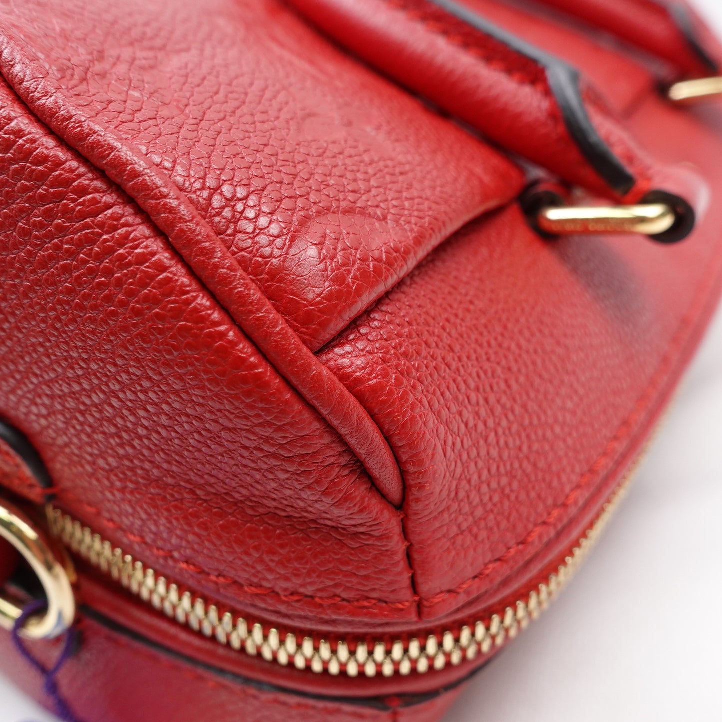 Pre-owned Louis Vuitton Speedy 25 Red Calfskin Shoulder Bag