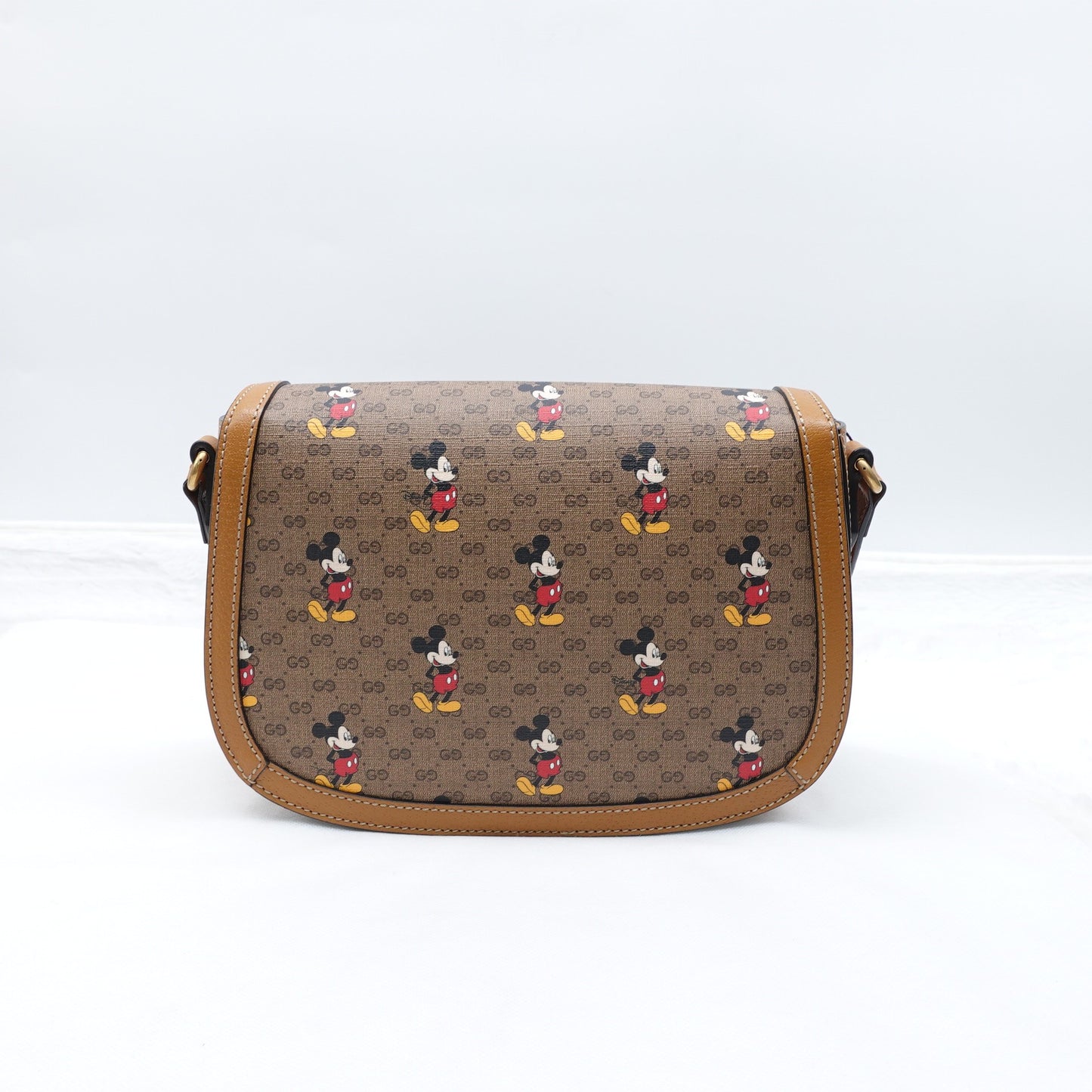 Pre-owned Gucci Disney Monogram Coated Canvas Shoulder Bag