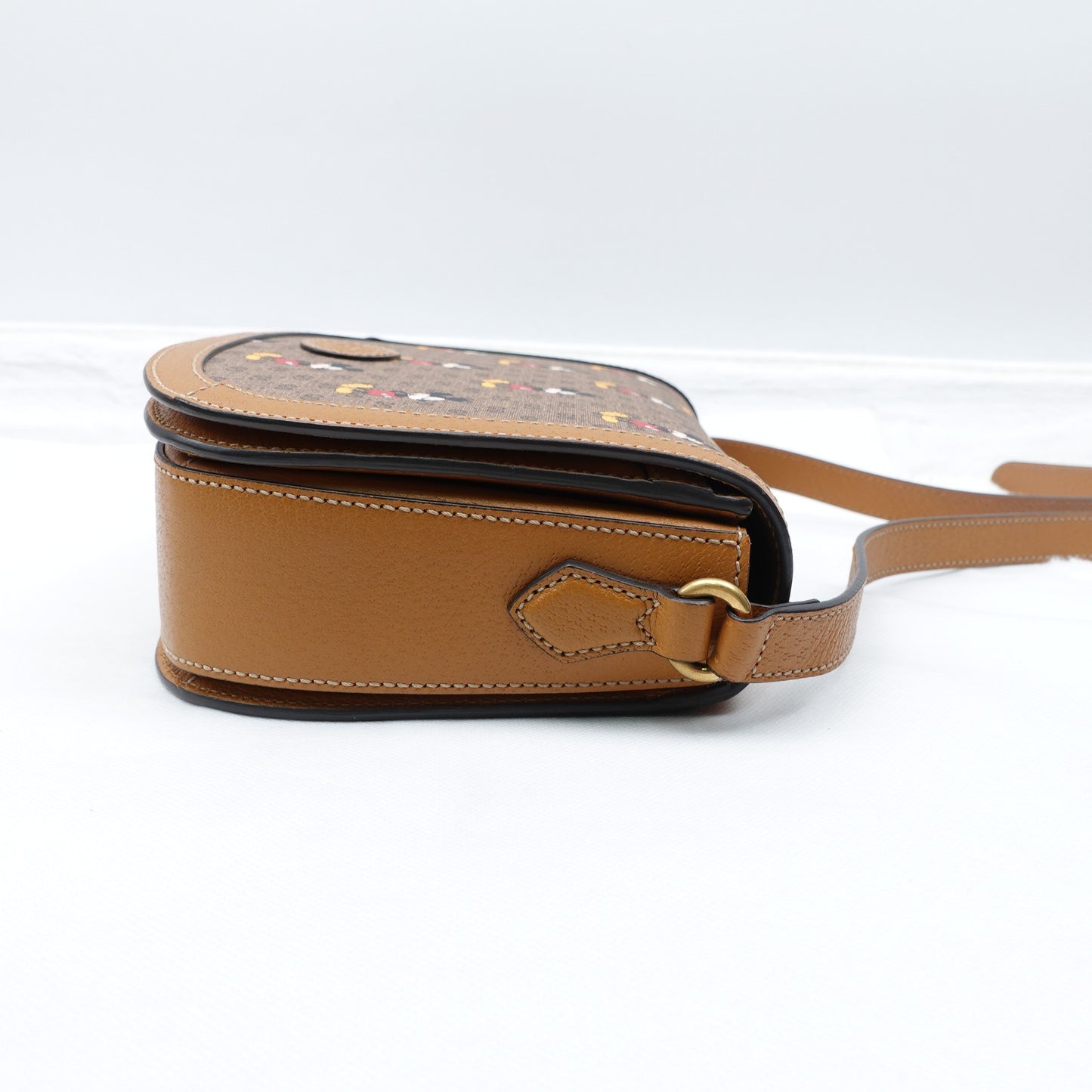 Pre-owned Gucci Disney Monogram Coated Canvas Shoulder Bag