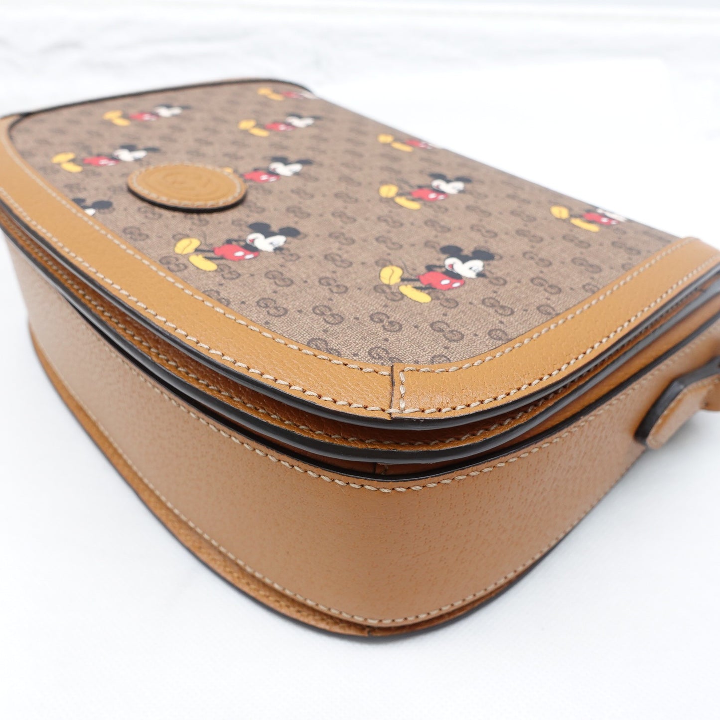 Pre-owned Gucci Disney Monogram Coated Canvas Shoulder Bag