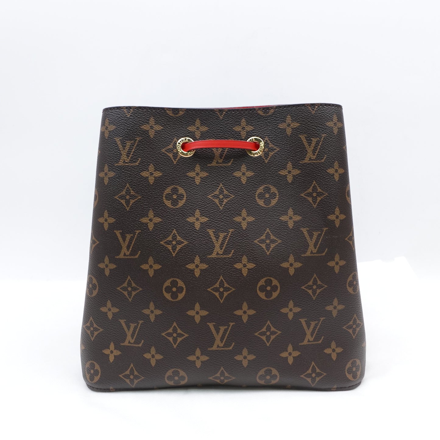 Pre-owned Louis Vuitton Neonoe Monogram&Red Coated Canvas Shoulder Bag