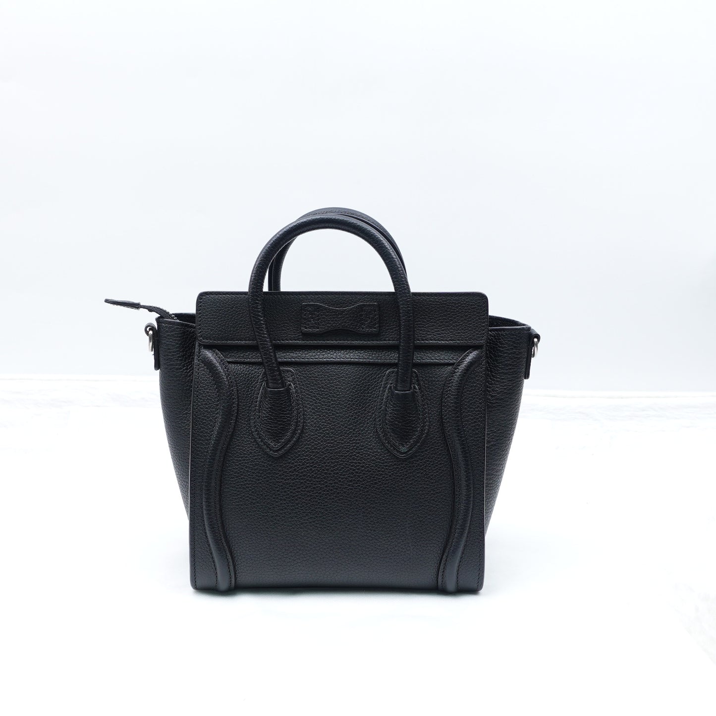 Pre-Owned Celine Luggage Nano Black Leather Tote Bag