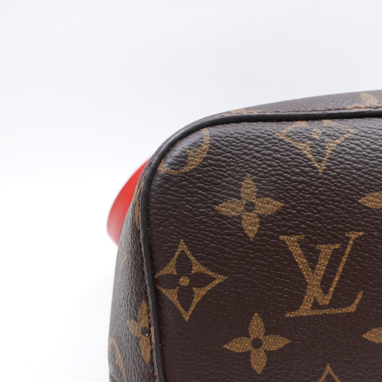 Pre-owned Louis Vuitton Neonoe Monogram&Red Coated Canvas Shoulder Bag