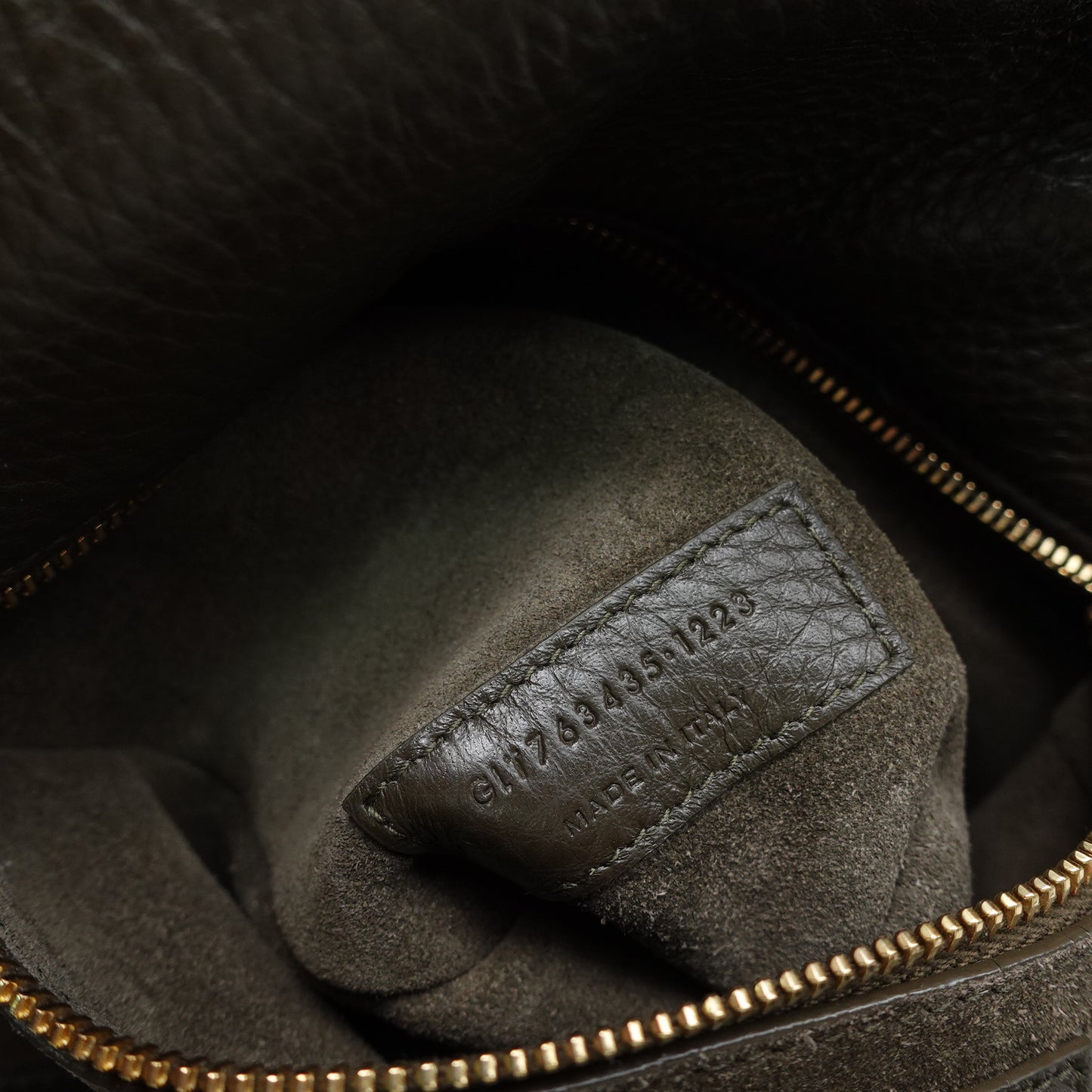 Pre-owned Saint Laurent LE 5 À 7 Bea Dark Green Calfskin Tote