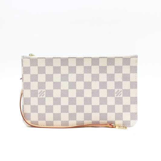 Pre-owned Louis Vuitton Neverfull Pouch Damier Bene Coated Canvas Clutch