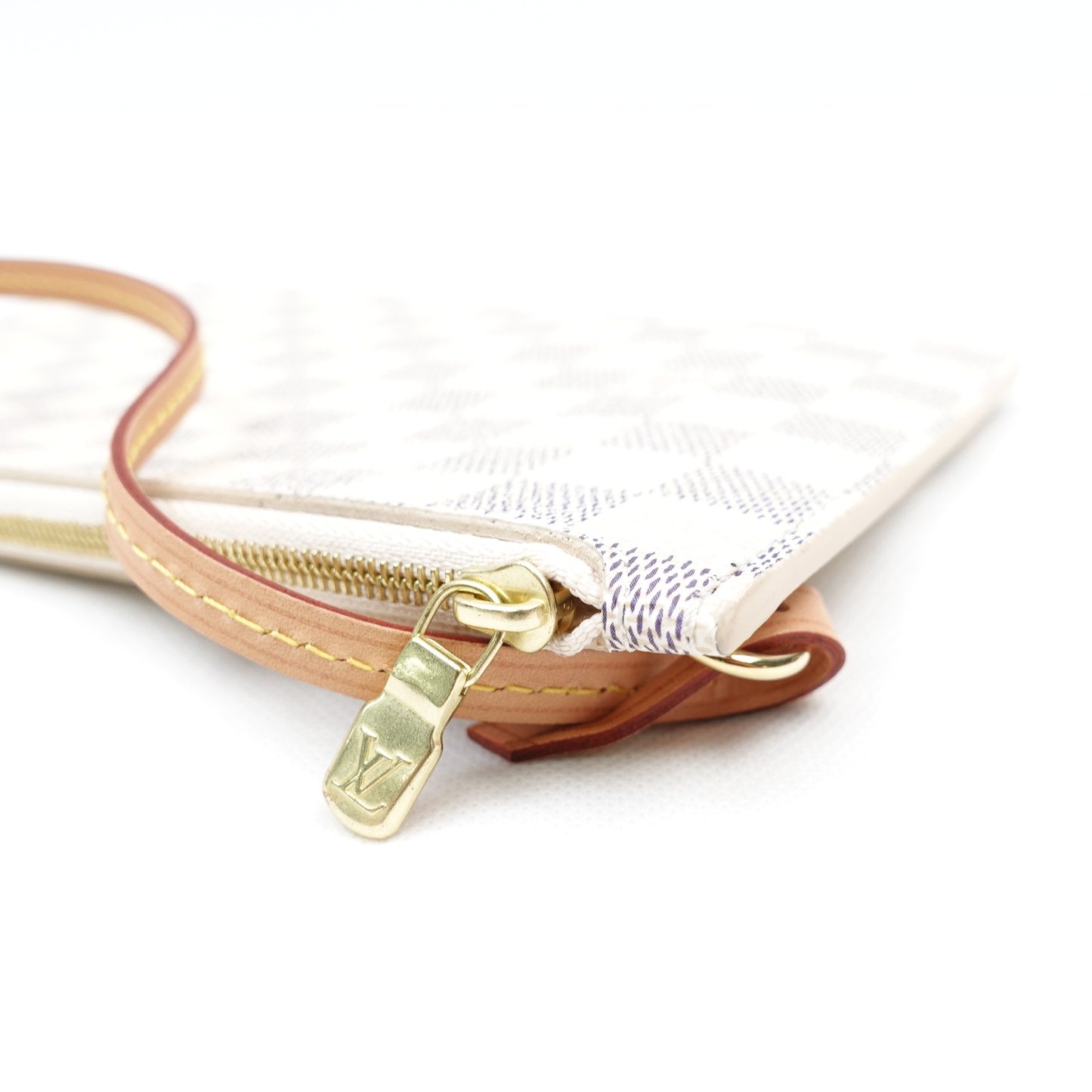 Pre-owned Louis Vuitton Neverfull Pouch Damier Bene Coated Canvas Clutch